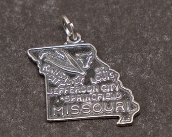 STERLING SILVER State of Missouri for Charm Bracelet