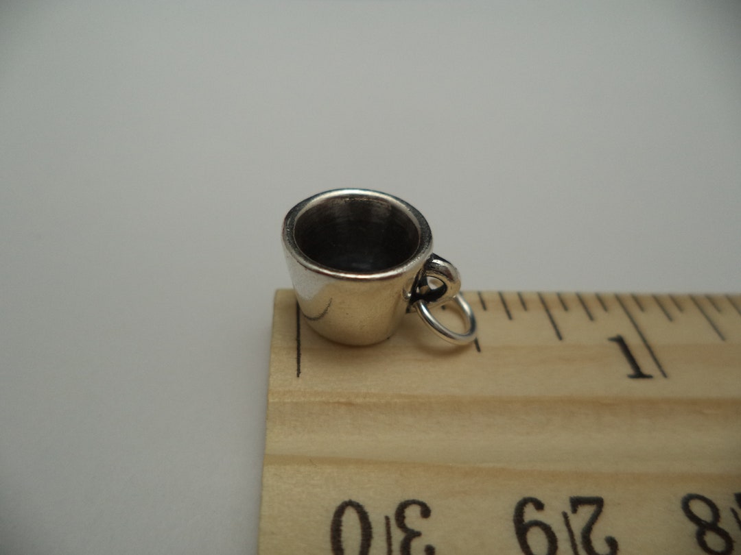STERLING SILVER 3D Coffee Mug Charm for Charm Bracelet - Etsy