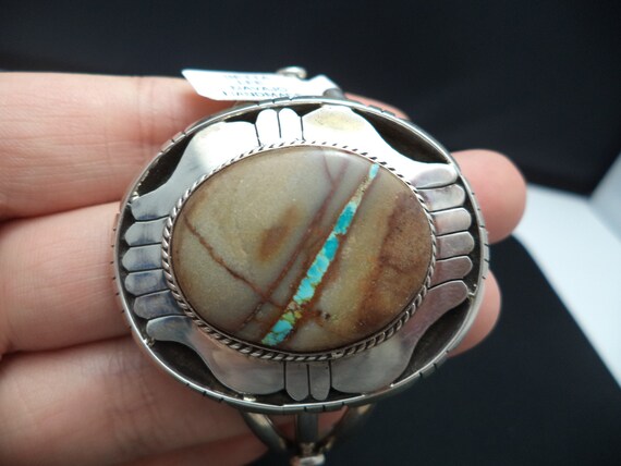 Handmade Sterling Silver Bracelet with Unique Bou… - image 2