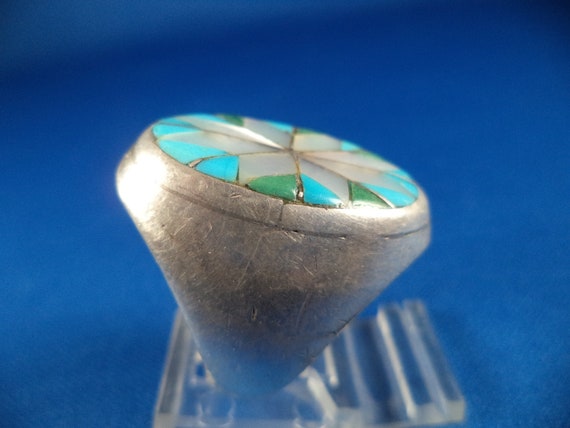 Beautiful Vintage Sterling Silver Ring With Turqu… - image 3