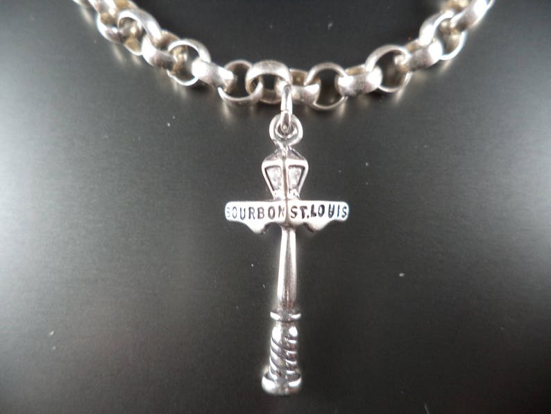 Oxidized 3D Bourbon/Canal Street Charm