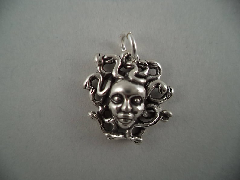 STERLING SILVER Medusa Charm for Charm Bracelet image 3