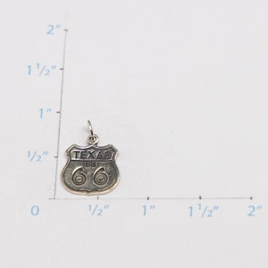STERLING SILVER Texas Route 66 Charm for Charm Bracelet image 3