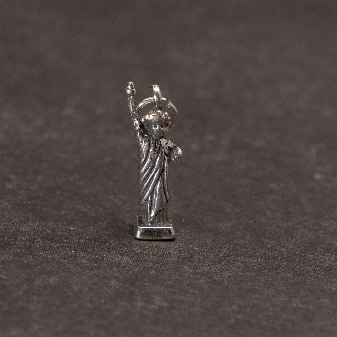 STERLING SILVER Statue of Liberty Charm for Charm Bracelet Etsy