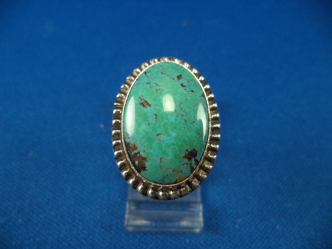 Beautiful Vintage Sterling Silver Turquoise Navajo Handmade Ring - Etsy