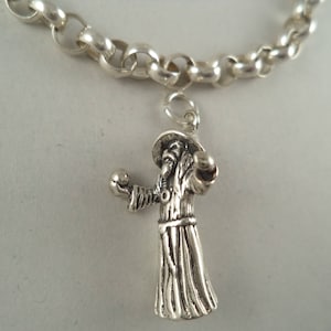 STERLING SILVER 3D tovenaarsbedel voor bedelarmband
