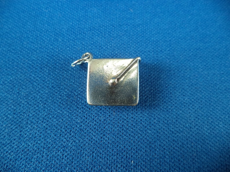 STERLING SILVER 3D Graduation Cap Charm for Charm Bracelet image 2