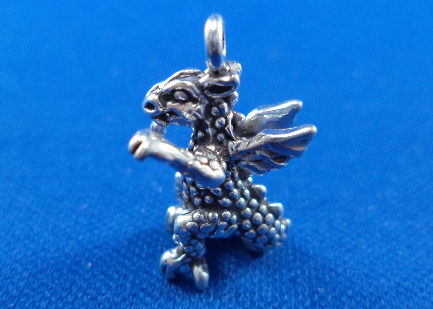 STERLING SILVER 3D Dragon Charm for Charm Bracelet Etsy