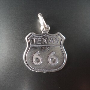 STERLING SILVER Texas Route 66 Charm for Charm Bracelet image 4