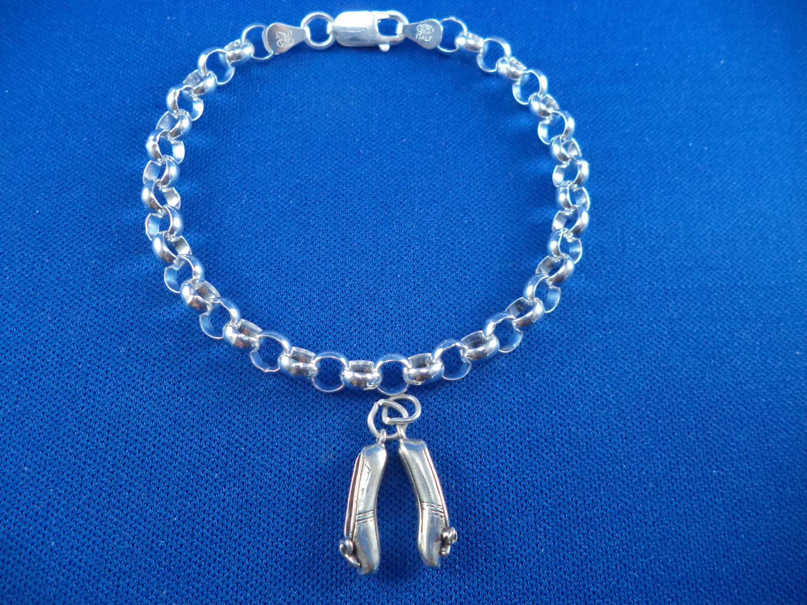 sterling silver 3d ballet shoes charm for charm bracelet sterling silver 3d ballet shoes charm for charm bracelet