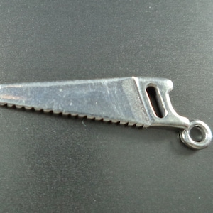 STERLING SILVER 3D Hand Saw Charm for Charm Bracelet