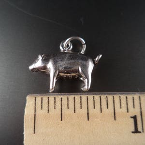 STERLING SILVER 3D Pig Charm for Charm Bracelet image 3