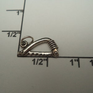 STERLING SILVER 3D Bow or Tree Saw Charm for Charm Bracelet image 3