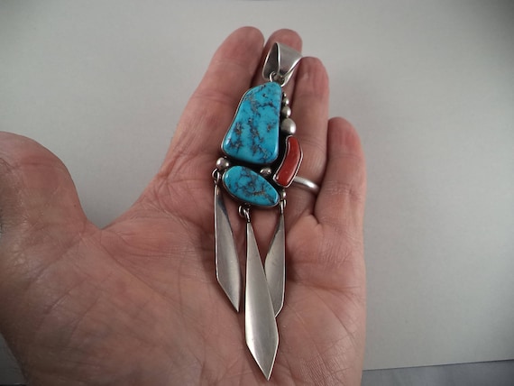 Sensational Vintage Native American Navajo 5 Morenci Turquoise Sterling Silver Bracelet Sensational Vintage Native American Navajo 5 Morenci Turquoise Sterling Silver Bracelet