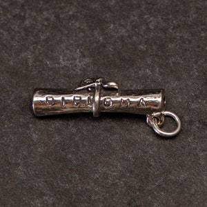 STERLING SILVER 3D Diplom Anhänger für Bettelarmband