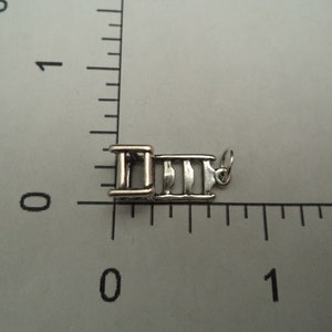 STERLING SILVER 3D Step Back Chair Charm for Charm Bracelet image 3