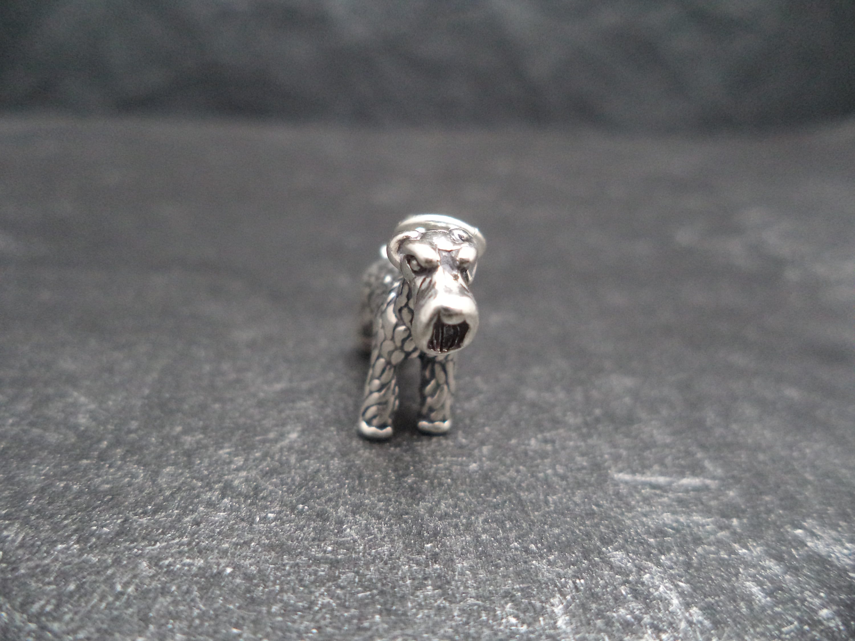 スターリングシルバー 3D スモール シュナウザー チャーム チャーム