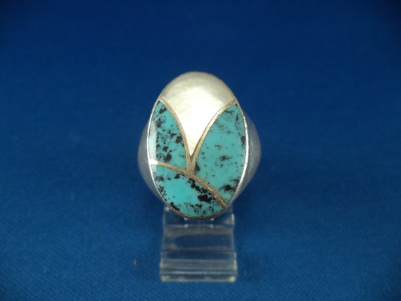 Beautiful Vintage Sterling Silver Turquoise and M… - image 1