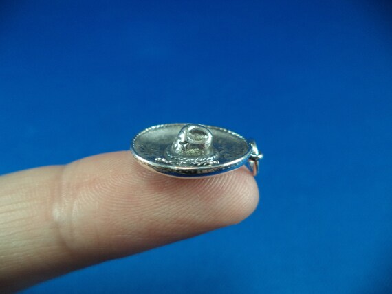 STERLING SILVER 3D Mexican Hat Charm for Charm Bracelet