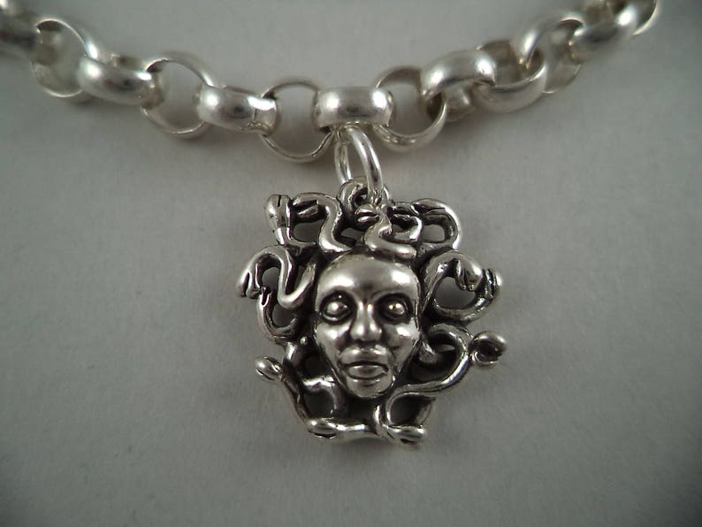 STERLING SILVER Medusa Charm for Charm Bracelet image 1