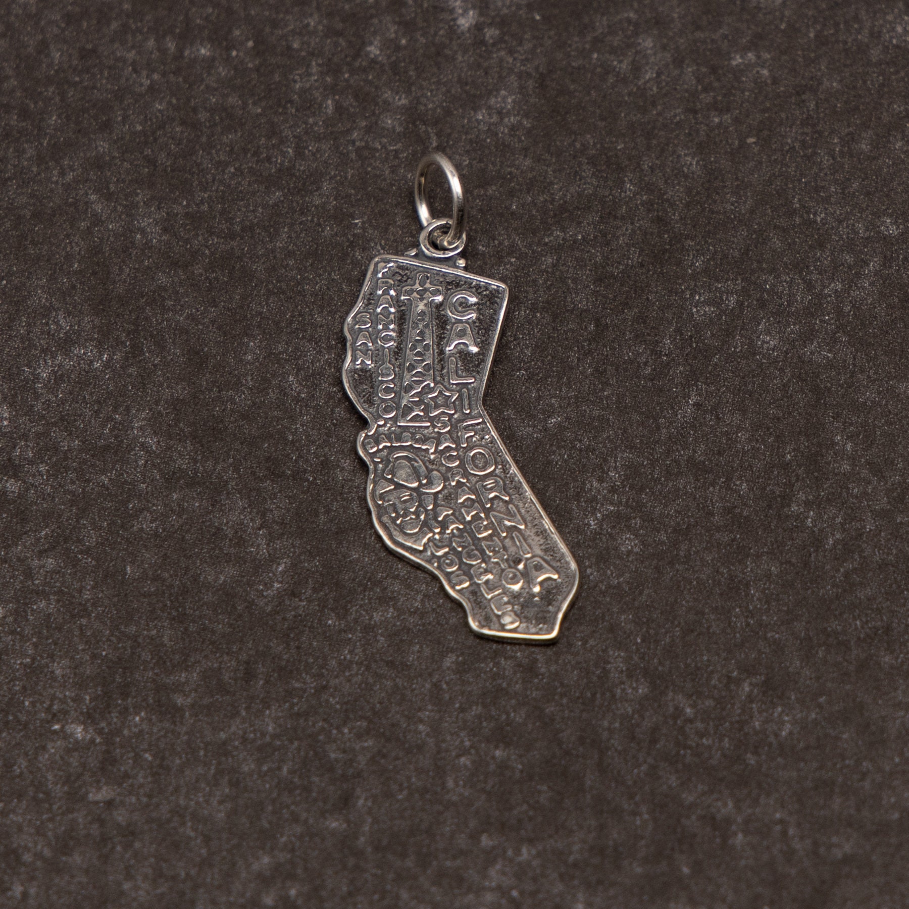 STERLING SILVER State of California Charm for Charm Bracelet