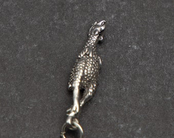 STERLING SILVER 3D Rubber Chicken Charm for Charm Bracelet