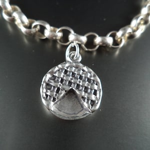 STERLING SILVER 3D Apple Pie Charm for Charm Bracelet