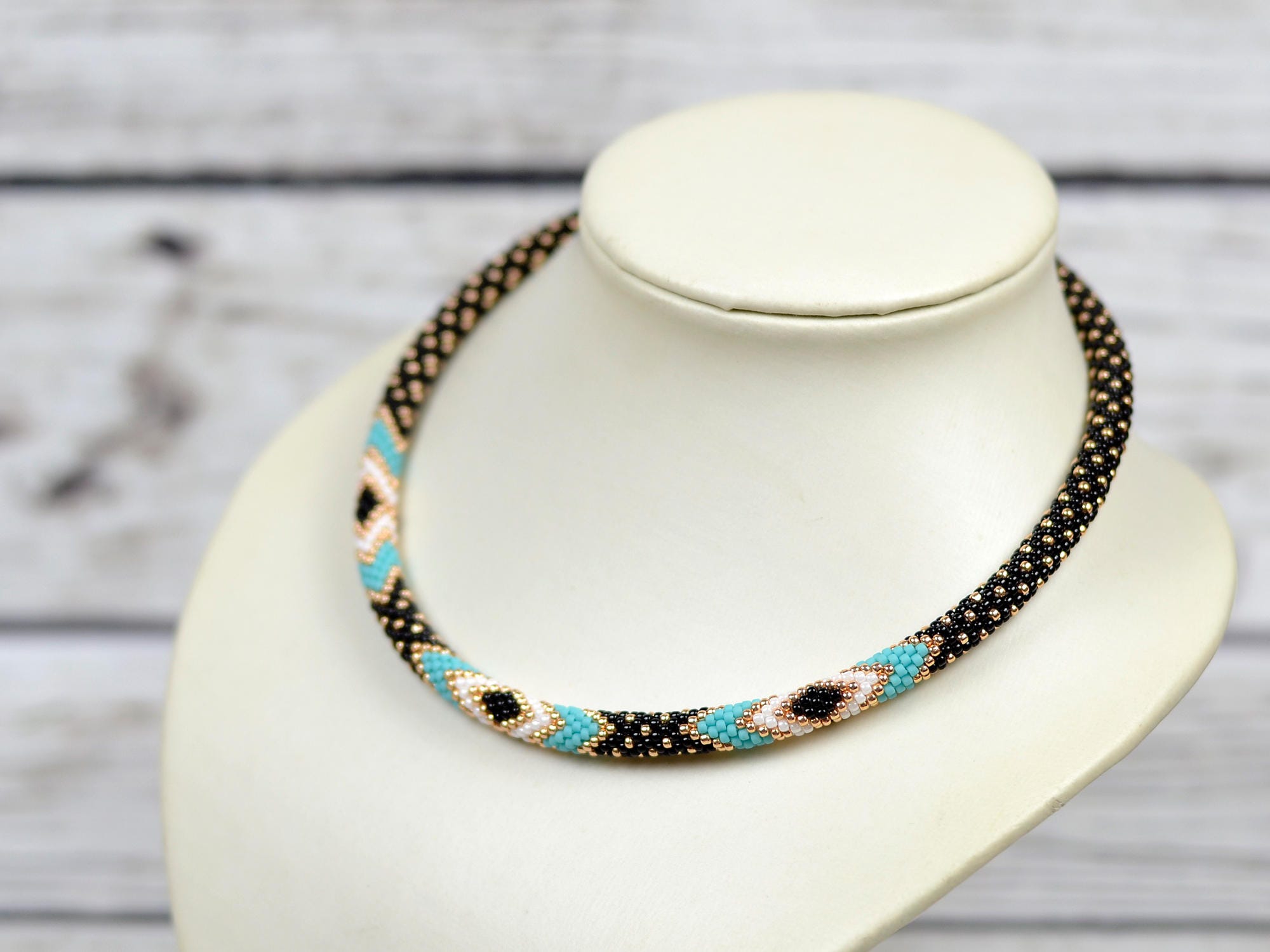 Beaded choker necklace handmade beauty gifts for mom wife | Etsy