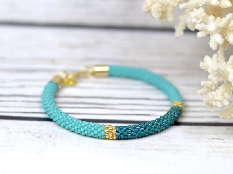 Turquoise Jewelry Mermaid Jewelry Minimalist Bracelet Dainty Etsy