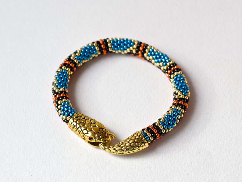 Bracelet de serpent pour femmes bracelet perlé noir bijoux Etsy