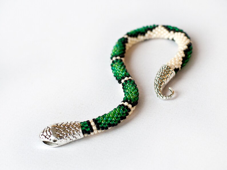 Bracelet serpent vert bracelet Ouroboros bracelet Serpent Etsy