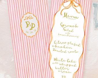 Plantilla de menú / Aspecto personalizado / Acuarela de colores brillantes / Belle + Beau