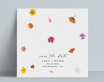 INSTANT | Save the Date | Floating Petals | Editable