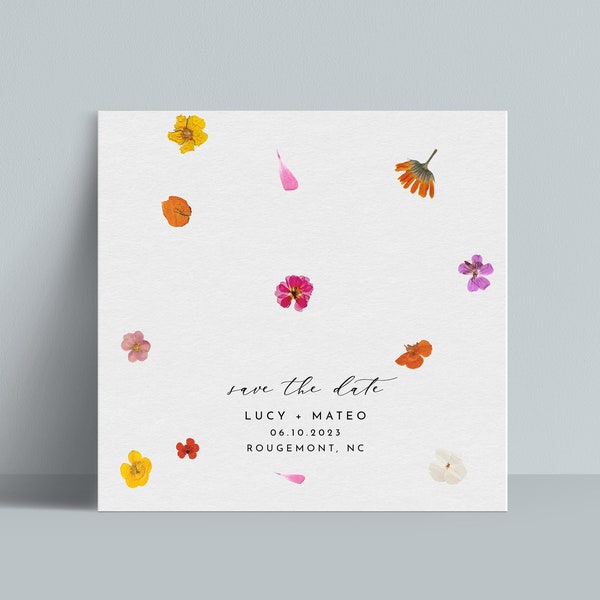 INSTANT | Save the Date | Floating Petals | Editable