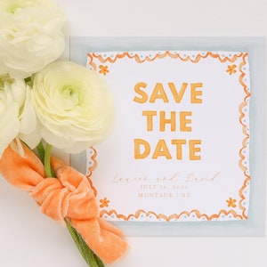 INSTANT | Save the Date | Look of Custom | Boarder Detail | Editable | Customizable | Lauren + David