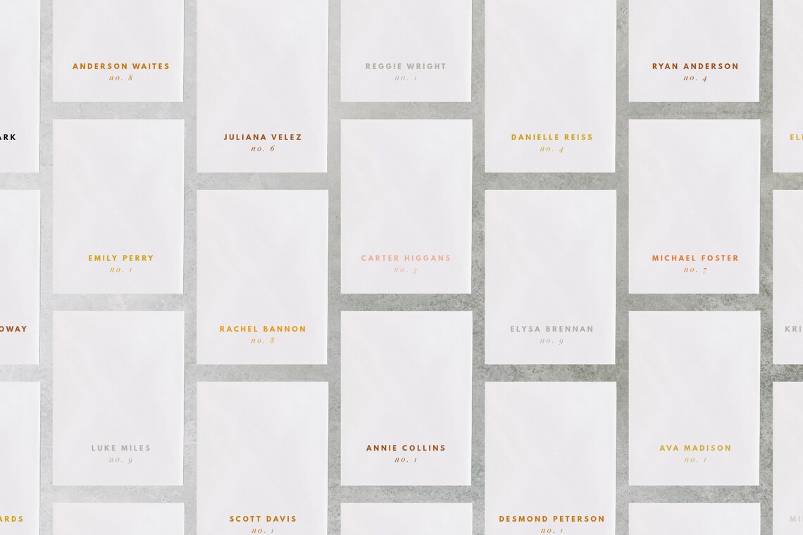 INSTANT Escort Cards Blank Canvas Editable DIY | Etsy