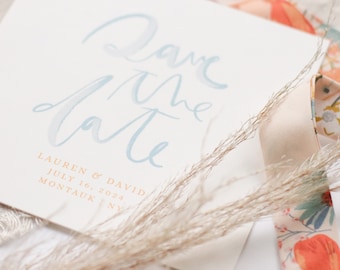 INSTANT | Save the Date | Look of Custom | Boarder Detail | Editable | Customizable | Lauren + David