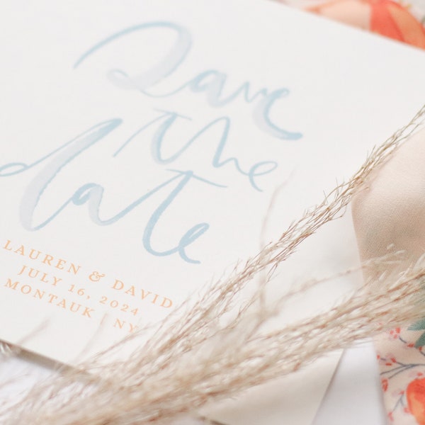 INSTANT | Save the Date | Look of Custom | Boarder Detail | Editable | Customizable | Lauren + David