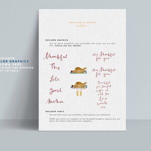 INSTANT Thanksgiving Menu The Feast is Served Watercolor Editable Customizable Look of Custom image 6