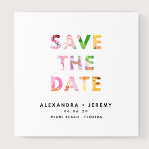 INSTANT | Save the Date | Floral Font | Colorful | Editable | Customizable