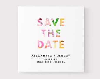 INSTANT | Save the Date | Floral Font | Colorful | Editable | Customizable