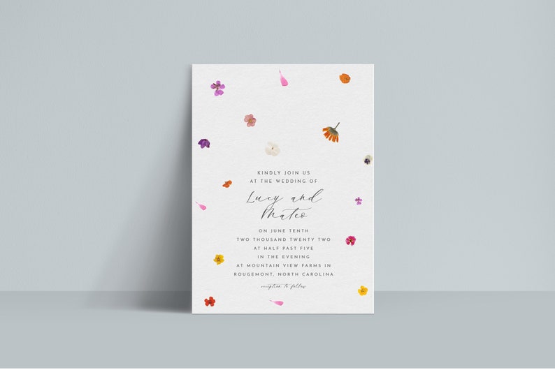 INSTANT Invitation Floating Petals image 1