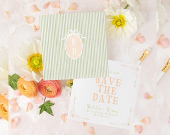 INSTANT | Save the Date | Belle + Beau | Look of Custom | Editable | Customizable