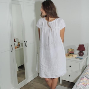 Linen Nightgown Etsy