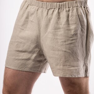 Men's linen shorts - wide rubber around the waist - free and enjoyable - soft freedom for Willy ;-)