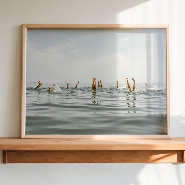 Preppy Coastal Wall Art Boho Neutral Photo Decor Print 8x10 Hamptons House Wall Art and Frame Nautical Photography Retro Beach Print Decor