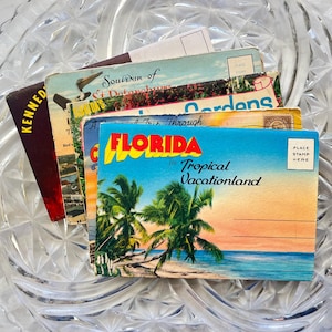 Florida Postcard Set Vintage Postcard Books from Florida for Greeting Cards Weddings Save the Date Miami Home Decor Unique Gift from Florida