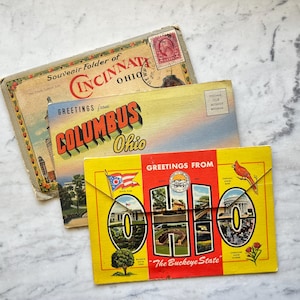 Ohio Gift Vintage Travel Booklet Cincinnati Columbus Northern Ohio History Keepsake Retro Souvenir Table Decor Collector Gift Idea for Dad