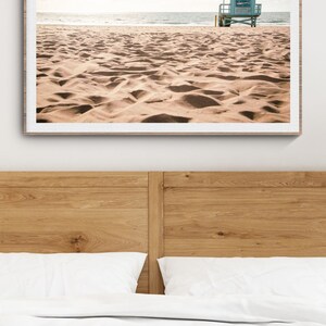Lifeguard Tower Beach Photo California Beach Art Summer Print Framed Beach Decor Sand & Surf Photography El Porto Manhattan Beach Blue Tower