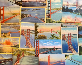 San Francisco Postcard Vintage Blank Postcards from San Francisco Greeting Cards SF Gift Golden Gate Bridge, St, Alcatraz, Trolley, and More